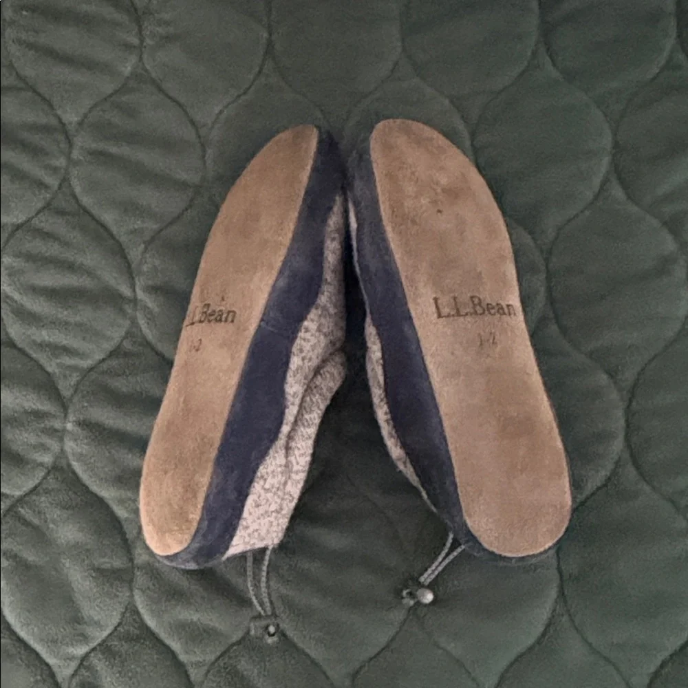 Cozy LL BEAN Gray Kids Slippers